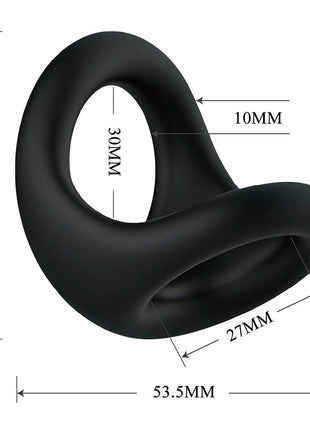 CRAZY BULL – Nestor Ergonomischer Doppelring für Penis & Hoden aus Silikon - Penisring