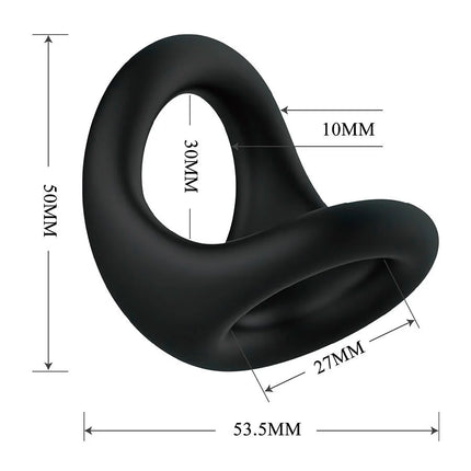 CRAZY BULL – Nestor Ergonomischer Doppelring für Penis & Hoden aus Silikon - Penisring