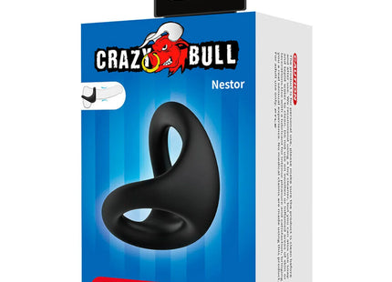 CRAZY BULL – Nestor Ergonomischer Doppelring für Penis & Hoden aus Silikon - Penisring