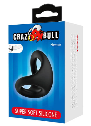CRAZY BULL – Nestor Ergonomischer Doppelring für Penis & Hoden aus Silikon - Penisring