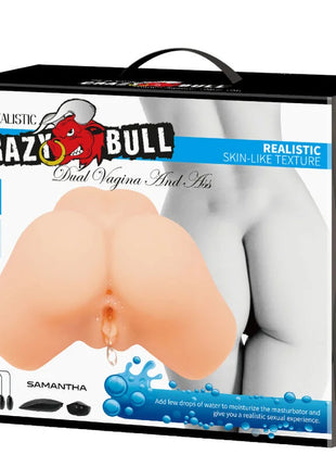 CRAZY BULL - REALISTISCHER VAGINA- UND ANUS-VIBRATOR SAMANTHA