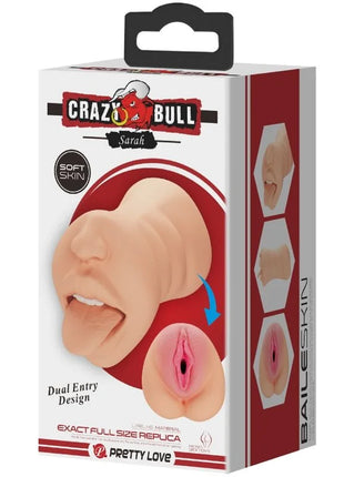 CRAZY BULL - SARAH VAGINAFÖRMIGER MASTUBADOR MIT DOPPELTEM EINGANG