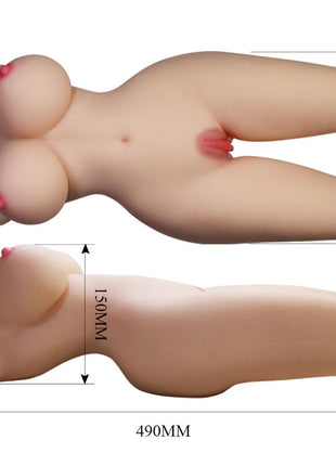 CRAZY BULL - TIFFANY REALISTISCHER WEIBLICHER TORSO VAGINA UND ANAL 5,5 KG