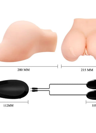 CRAZY BULL - VAGINA UND ANUS MIT REALISTISCHEM NETZ MIT VIBRATION - Anus-Masturbator ohne Vibration