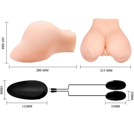 CRAZY BULL - VAGINA UND ANUS MIT REALISTISCHEM NETZ MIT VIBRATION - Anus-Masturbator ohne Vibration