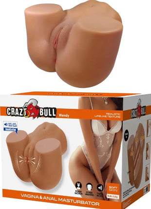 CRAZY BULL - WENDY REALISTISCHER WEIBLICHER PO-VIBRATOR UND SAUGER MIT TON 11 KG