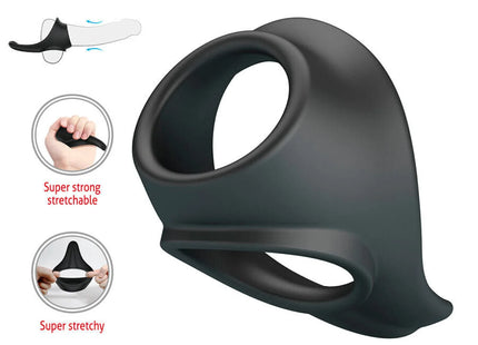 CRAZY BULL – Zadok Ergonomischer Penisring mit Perineum-Stimulator aus Silikon - Penisring