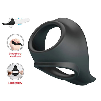 CRAZY BULL – Zadok Ergonomischer Penisring mit Perineum-Stimulator aus Silikon - Penisring