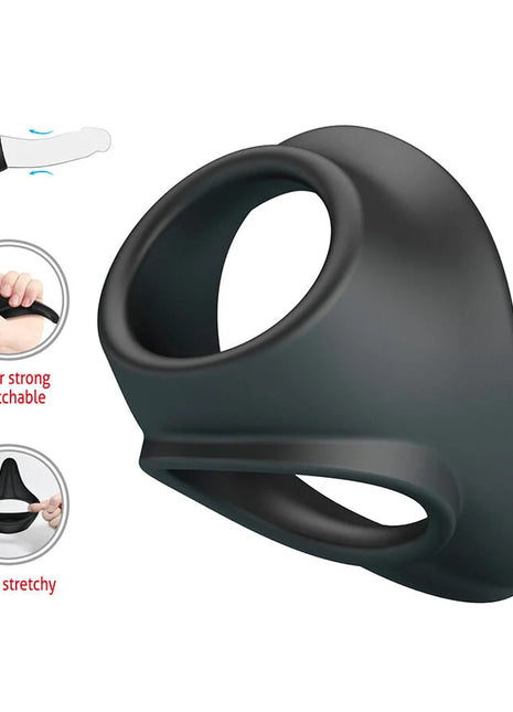 CRAZY BULL – Zadok Ergonomischer Penisring mit Perineum-Stimulator aus Silikon - Penisring