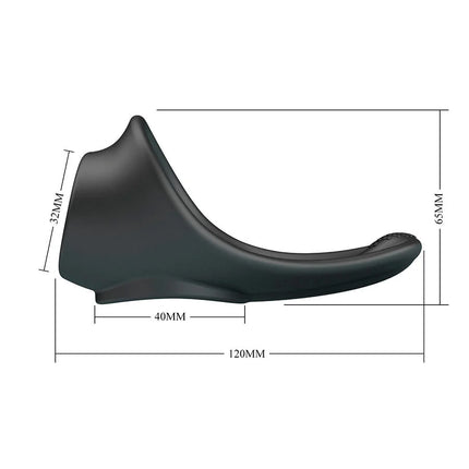 CRAZY BULL – Zadok Ergonomischer Penisring mit Perineum-Stimulator aus Silikon - Penisring