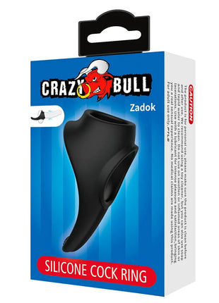 CRAZY BULL – Zadok Ergonomischer Penisring mit Perineum-Stimulator aus Silikon - Penisring