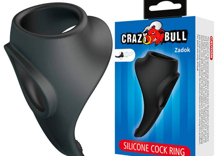 CRAZY BULL – Zadok Ergonomischer Penisring mit Perineum-Stimulator aus Silikon - Penisring