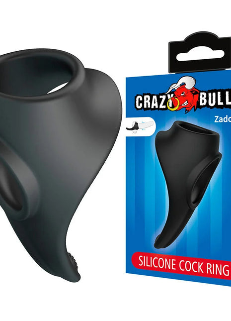 CRAZY BULL – Zadok Ergonomischer Penisring mit Perineum-Stimulator aus Silikon - Penisring