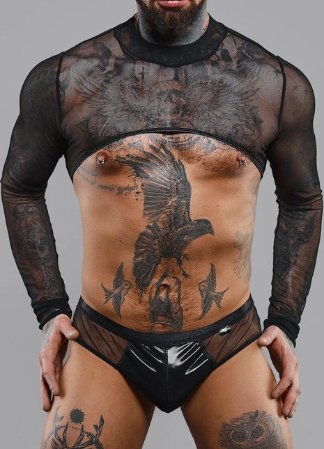 Crop Top REGaspar001 schwarz von RFP Razor’s Edge Kollektion - S / Black - Herren-Shirt