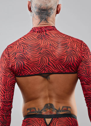 Crop Top RELeonel001 schwarz/rot von RFP Razor’s Edge Kollektion - Herren-Shirt