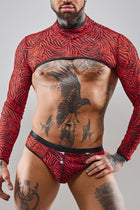 Crop Top RELeonel001 schwarz/rot von RFP Razor’s Edge Kollektion - S / Black/Red - Herren-Shirt