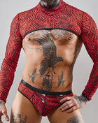 Crop Top RELeonel001 schwarz/rot von RFP Razor’s Edge Kollektion - S / Black/Red - Herren-Shirt