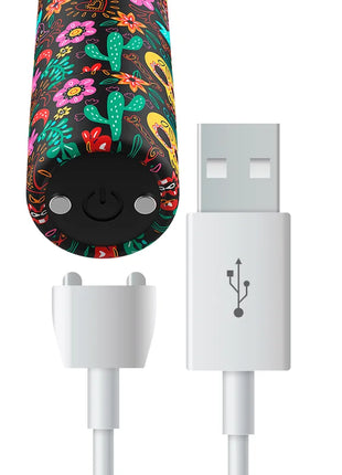 CUSTOM BULLETS - FLORAL RECHARGEABLE BULLET 10 INTENSITIES - Vibrierende Kugeln