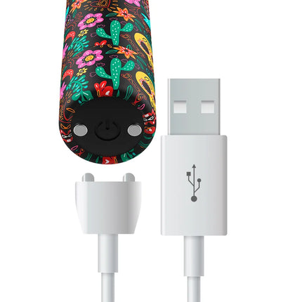 CUSTOM BULLETS - FLORAL RECHARGEABLE BULLET 10 INTENSITIES - Vibrierende Kugeln