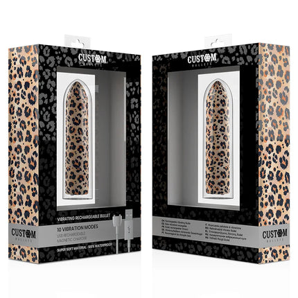 CUSTOM BULLETS - RECHARGEABLE BULLET LEOPARD 10 INTENSITIES - Vibrierende Kugeln