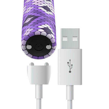 CUSTOM BULLETS - RECHARGEABLE SNAKE PURPLE MAGNETIC BULLET 10V - Vibrierende Kugeln