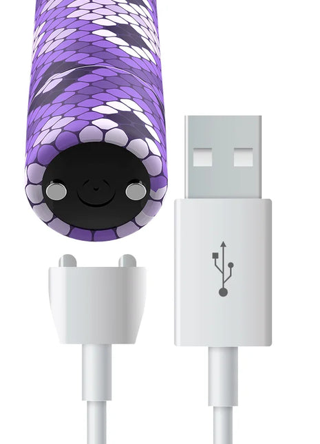 CUSTOM BULLETS - RECHARGEABLE SNAKE PURPLE MAGNETIC BULLET 10V - Vibrierende Kugeln
