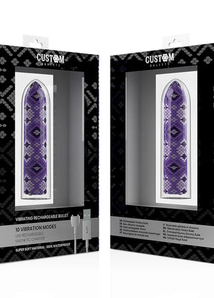CUSTOM BULLETS - RECHARGEABLE SNAKE PURPLE MAGNETIC BULLET 10V - Vibrierende Kugeln