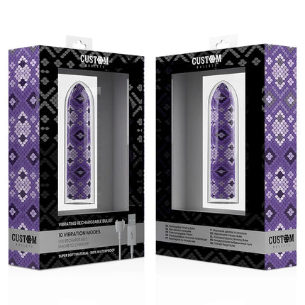 CUSTOM BULLETS - RECHARGEABLE SNAKE PURPLE MAGNETIC BULLET 10V - Vibrierende Kugeln