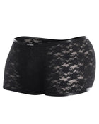Cut4Men – Schwarze Trunk Boxer Shorts aus Spitze (L4CE05) - S / Black - Boxershorts