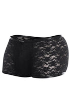 Cut4Men – Schwarze Trunk Boxer Shorts aus Spitze (L4CE05) - S / Black - Boxershorts