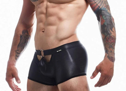 Cut4Men – Schwarzer Wetlook Boxer (BL4CK03) - Boxershorts