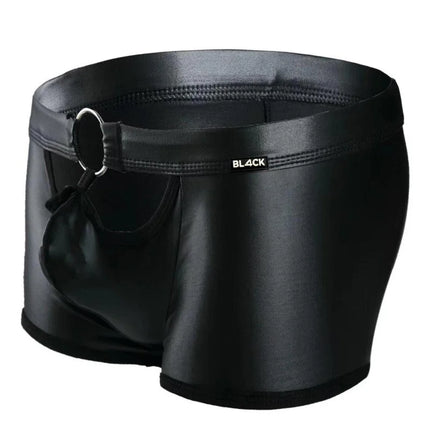 Cut4Men – Schwarzer Wetlook Boxer (BL4CK03) - S / Black - Boxershorts