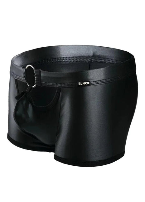 Cut4Men – Schwarzer Wetlook Boxer (BL4CK03) - S / Black - Boxershorts