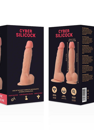CYBER SILICOCK - ANSEL ULTRA REALISTISCHES. WEICHES FLÜSSIGE SILIKON 15.5 CM -O- 2.9 CM - Dildo mit Saugnapf