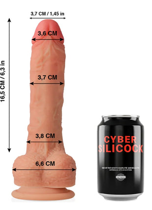 CYBER SILICOCK - CONNOR ULTRA REALISTISCHES. WEICHES FLÜSSIGE SILIKON 20.5 CM -O- 3.7 CM - Dildo mit Saugnapf
