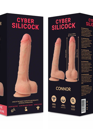 CYBER SILICOCK - CONNOR ULTRA REALISTISCHES. WEICHES FLÜSSIGE SILIKON 20.5 CM -O- 3.7 CM - Dildo mit Saugnapf