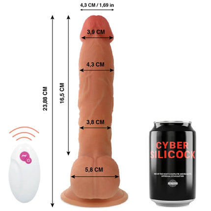 CYBER SILICOCK - FERNBEDIENUNG REALISTISCH MASTER BEN 23.88 CM -O- 4.3 CM - Vibratoren mit Saufnapf
