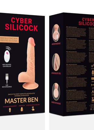 CYBER SILICOCK - FERNBEDIENUNG REALISTISCH MASTER BEN 23.88 CM -O- 4.3 CM - Vibratoren mit Saufnapf