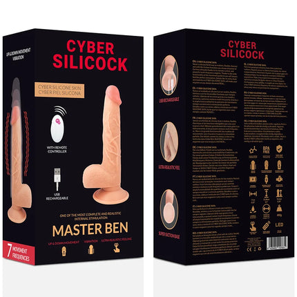 CYBER SILICOCK - FERNBEDIENUNG REALISTISCH MASTER BEN 23.88 CM -O- 4.3 CM - Vibratoren mit Saufnapf