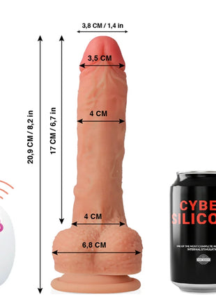 CYBER SILICOCK - FERNBEDIENUNG REALISTISCH MASTER HUCK 20.9 CM -O- 4 CM - Vibratoren mit Saufnapf