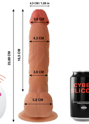 CYBER SILICOCK - FERNBEDIENUNG REALISTISCH MR JOHN 23.88 CM -O- 4.3 CM - Vibratoren mit Saufnapf