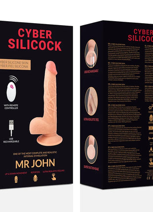 CYBER SILICOCK - FERNBEDIENUNG REALISTISCH MR JOHN 23.88 CM -O- 4.3 CM - Vibratoren mit Saufnapf
