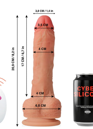 CYBER SILICOCK - FERNBEDIENUNG REALISTISCH MR RICK 20.9 CM -O- 4 CM - Vibratoren mit Saufnapf