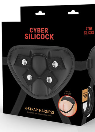 CYBER SILICOCK - STRAP-ON-GURT MIT 3 RINGEN GRATIS - Strapon Gurte