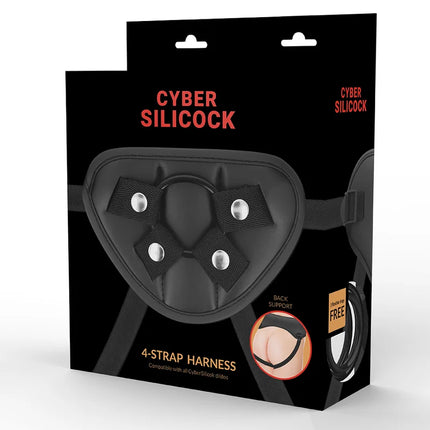 CYBER SILICOCK - STRAP-ON-GURT MIT 3 RINGEN GRATIS - Strapon Gurte