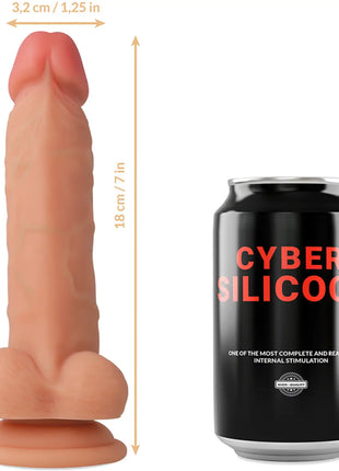 CYBER SILICOCK - STRAP-ON JUDE FLÜSSIGE SILIKON MIT 3 RINGEN GRATIS 18 CM -O- 3.2 CM