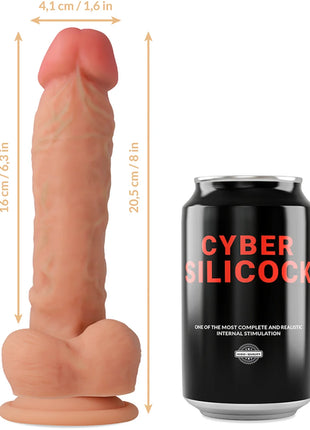 CYBER SILICOCK - STRAP-ON MAGNUS FLÜSSIGE SILIKON MIT 3 RINGEN GRATIS 20.5 CM -O- 4.1 CM