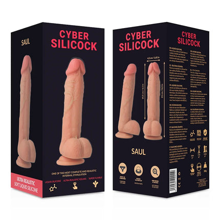 CYBER SILICOCK - STRAP-ON SAUL FLÜSSIGE SILIKON MIT 3 RINGEN GRATIS 15.5 CM -O- 4.2 CM
