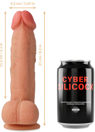 CYBER SILICOCK - STRAP-ON SAUL FLÜSSIGE SILIKON MIT 3 RINGEN GRATIS 15.5 CM -O- 4.2 CM