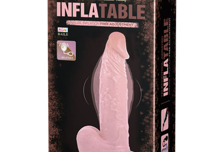 Pink realistischer aufblasbarer dildo mit saugnapfen 15 cm aus tpr material von baile in dunkler verpackung